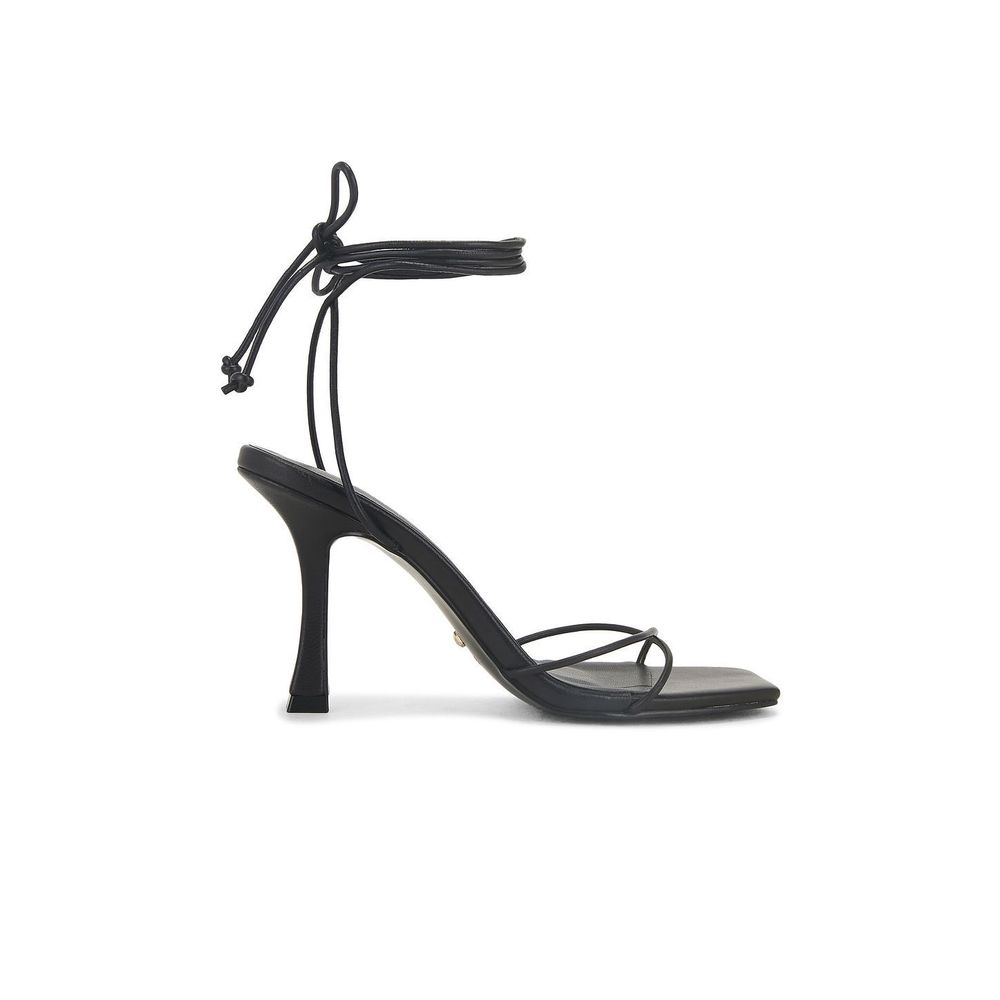 Like new RAYE Kamala Heel in Black lace up leather high open toe strappy